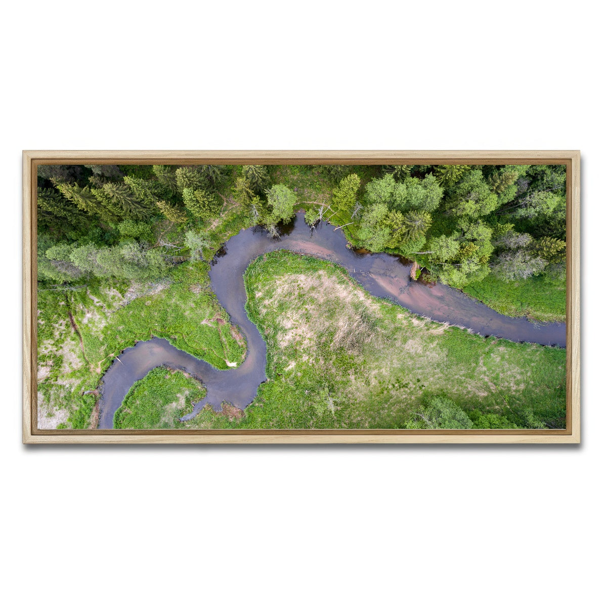AUTO-MOCKUP WHITE | Winding Creek | 1 Piece | Natural Framed Canvas | group=2x1