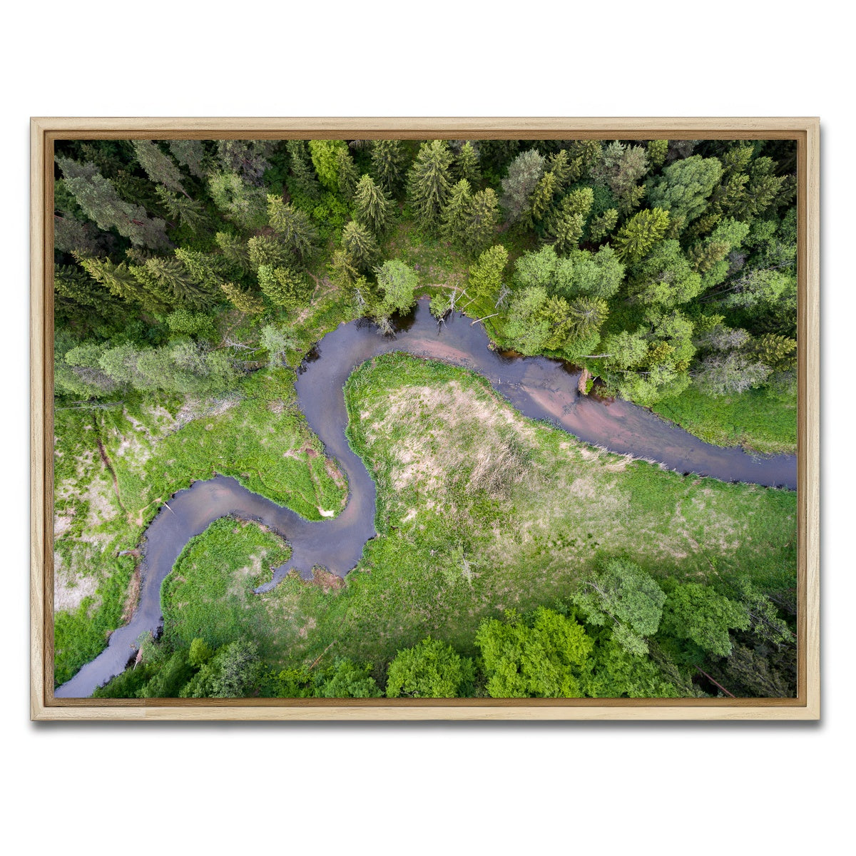 AUTO-MOCKUP WHITE | Winding Creek | 1 Piece | Natural Framed Canvas | group=4x3