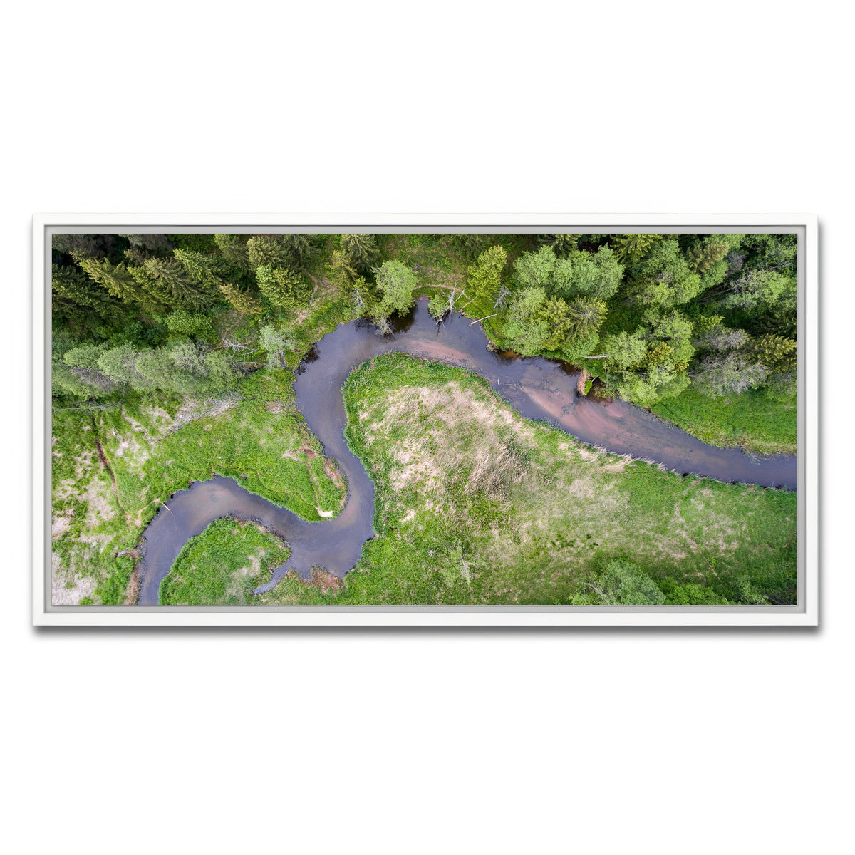 AUTO-MOCKUP WHITE | Winding Creek | 1 Piece | White Framed Canvas | group=2x1