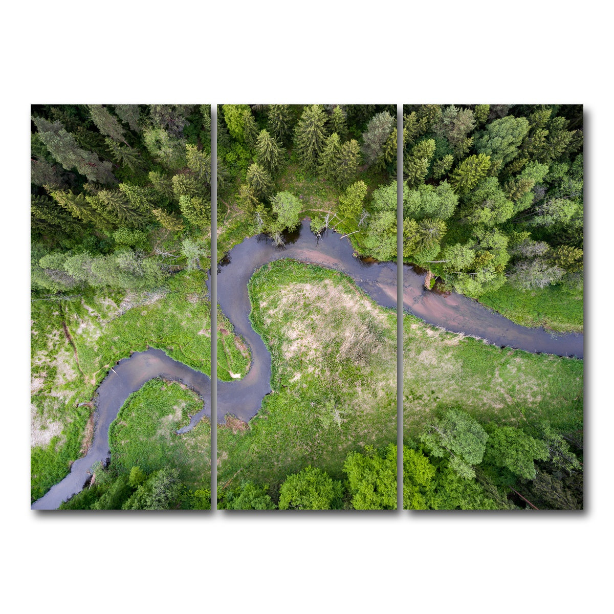 AUTO-MOCKUP WHITE | Winding Creek | 3 Piece | Gallery Wrap Canvas | group=8x18