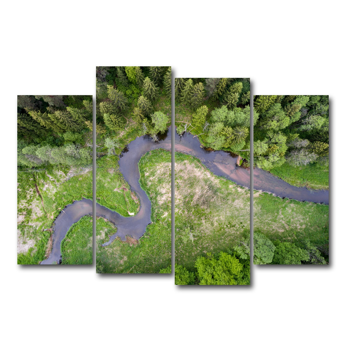 AUTO-MOCKUP WHITE | Winding Creek | 4 Piece | Gallery Wrap Canvas | group=4_normal