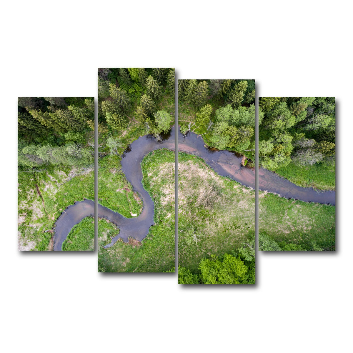 AUTO-MOCKUP WHITE | Winding Creek | 4 Piece | Gallery Wrap Canvas | group=4_short
