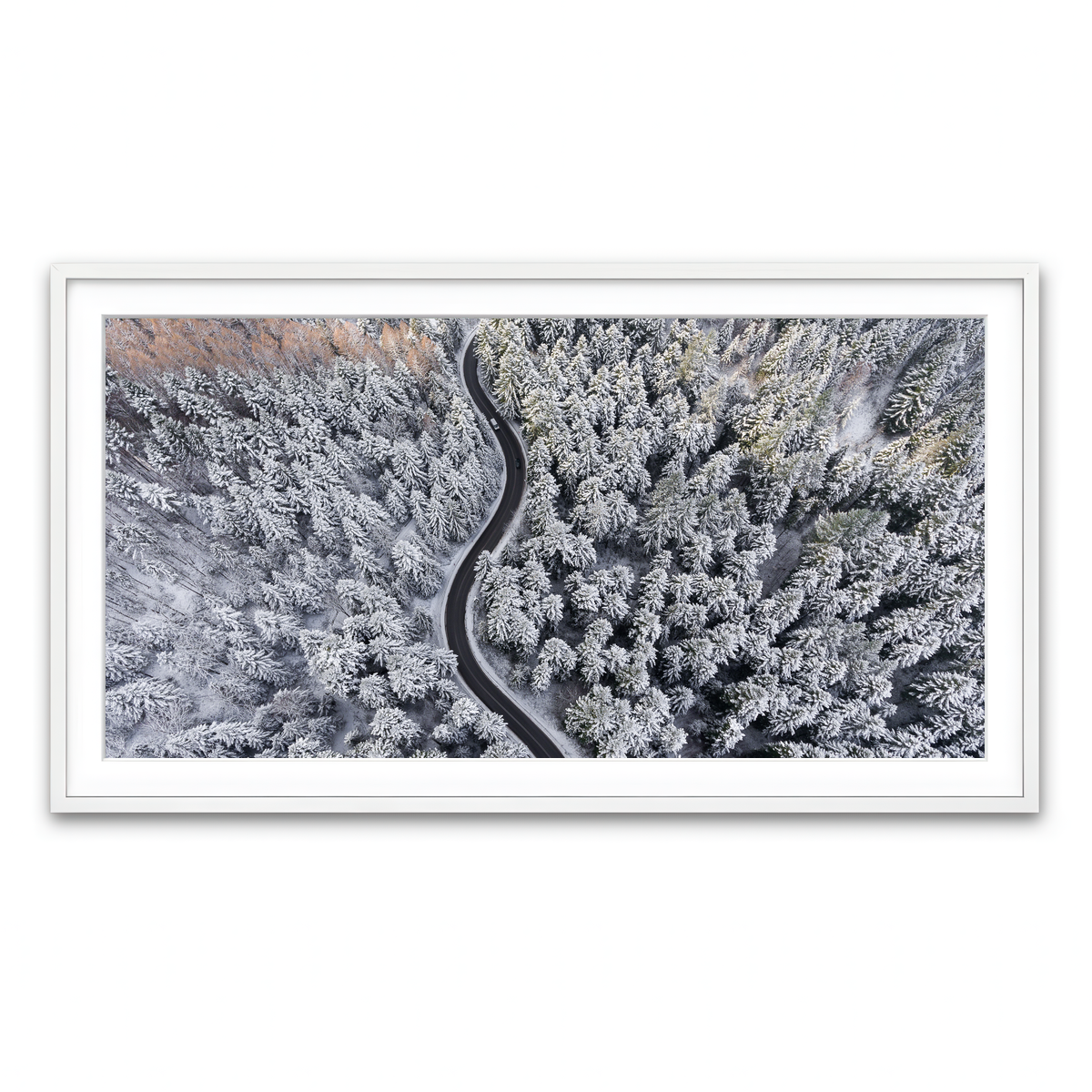 Framed Print 2x1 White