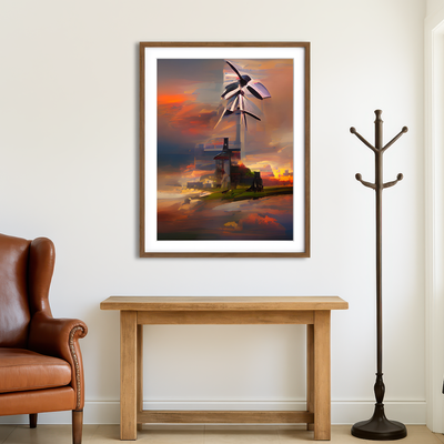 AUTO-MOCKUP ROOM | Windmill Wall Art