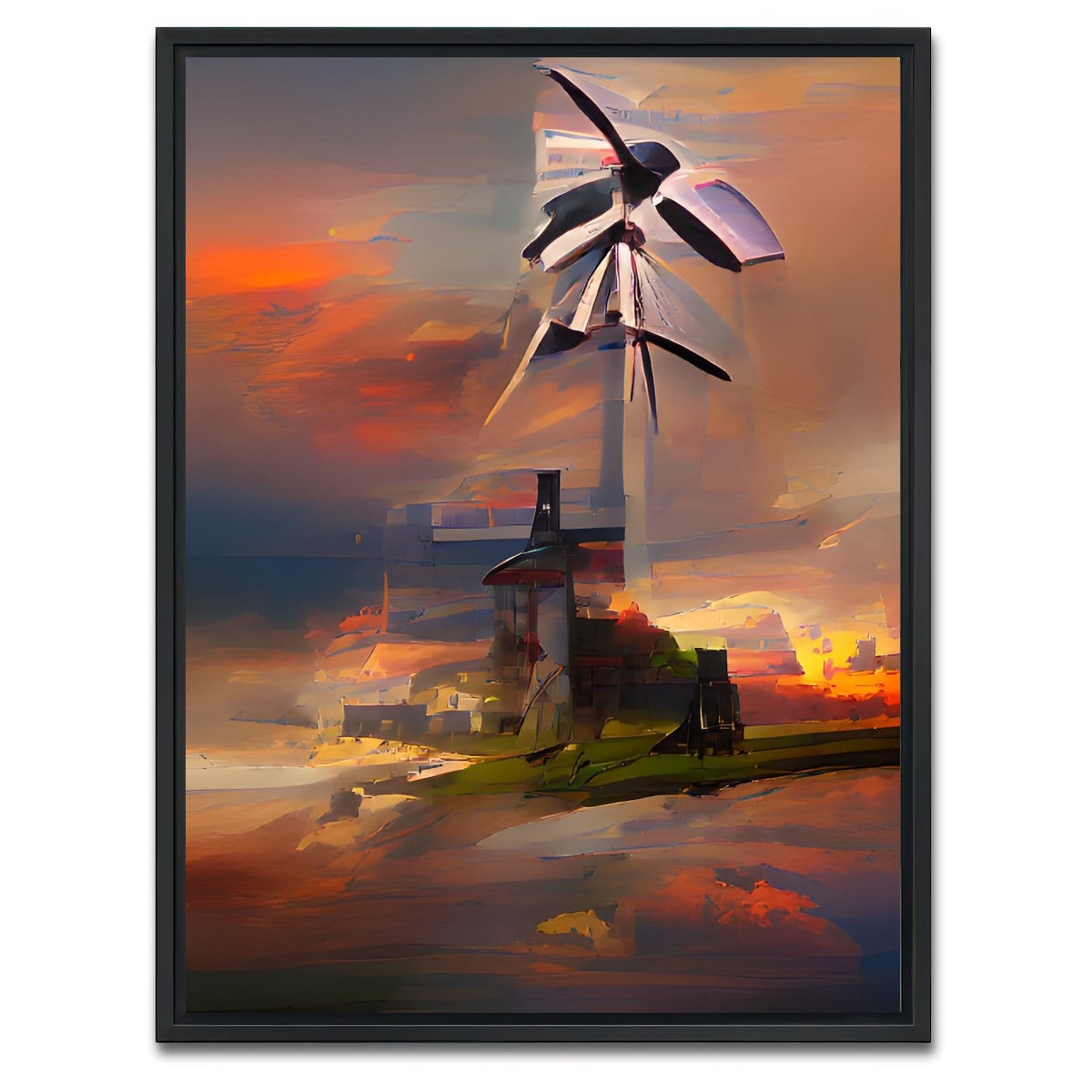 AUTO-MOCKUP WHITE | Windmill | 1 Piece | Black Framed Canvas | group=3x4