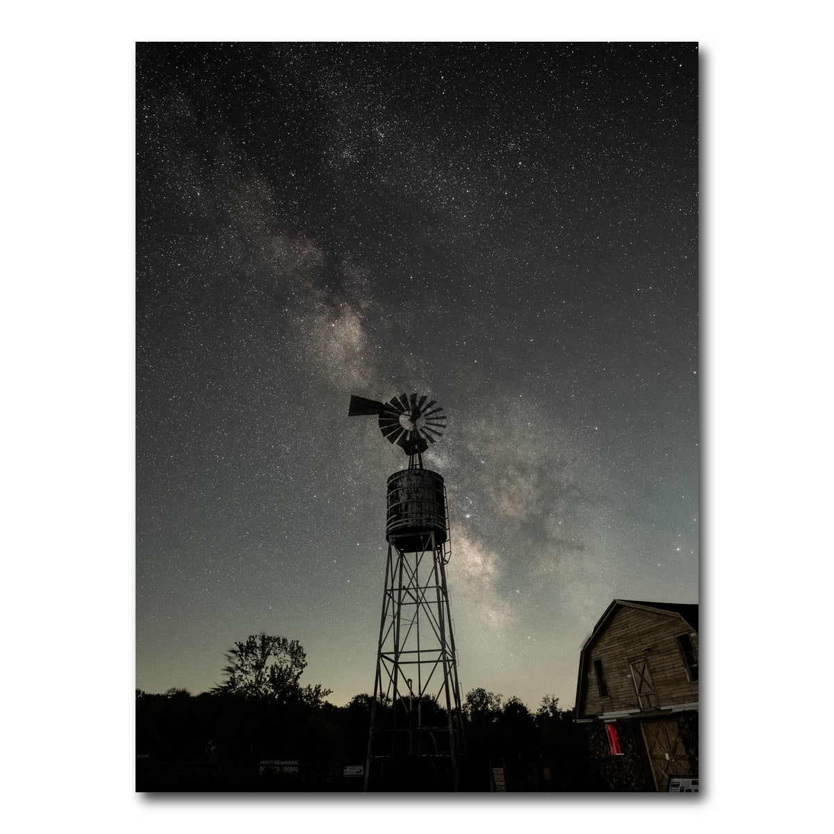 AUTO-MOCKUP WHITE | Windmill at Night | 1 Piece | Gallery Wrap Canvas | group=3x4