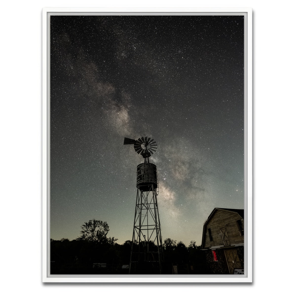 AUTO-MOCKUP WHITE | Windmill at Night | 1 Piece | White Framed Canvas | group=3x4