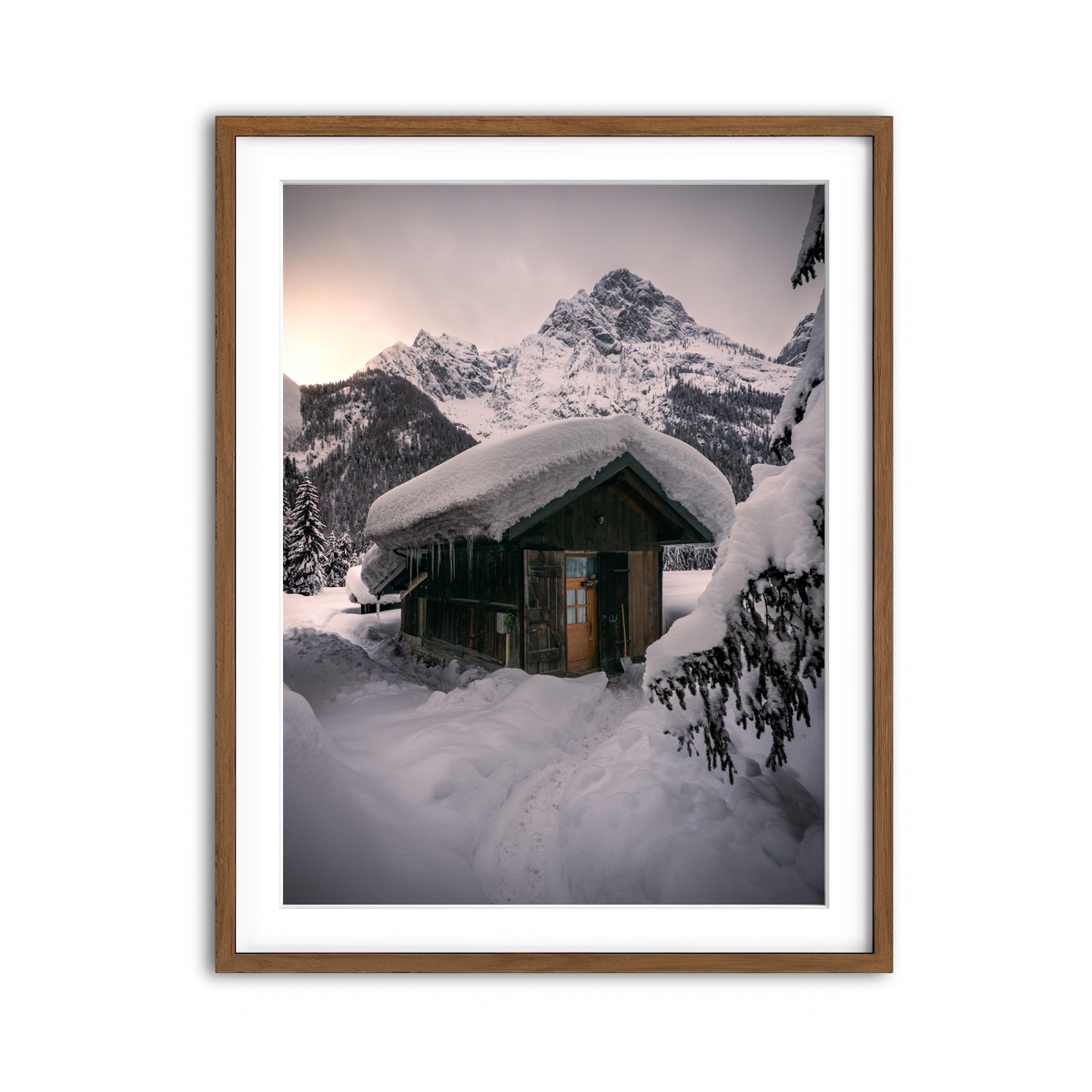 Framed Print 3x4 Walnut