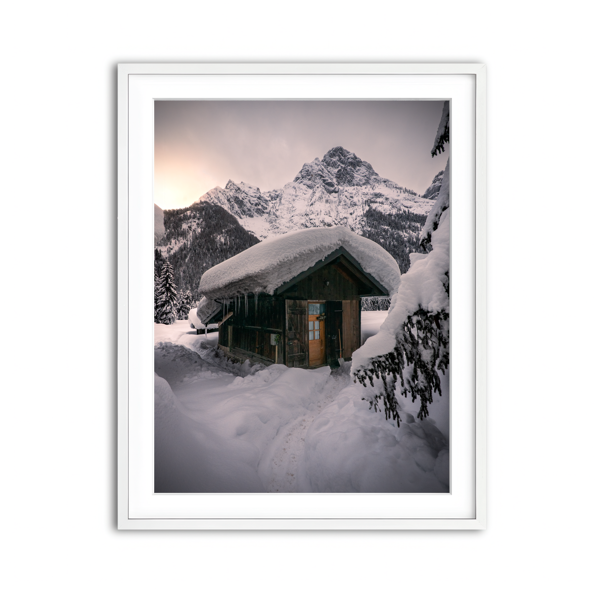 Framed Print 3x4 White