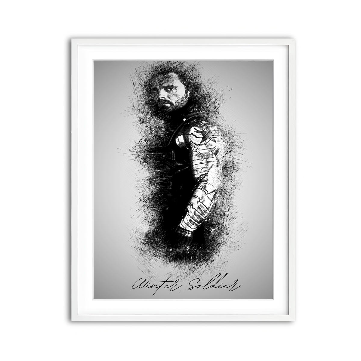 Framed Print 3x4 White