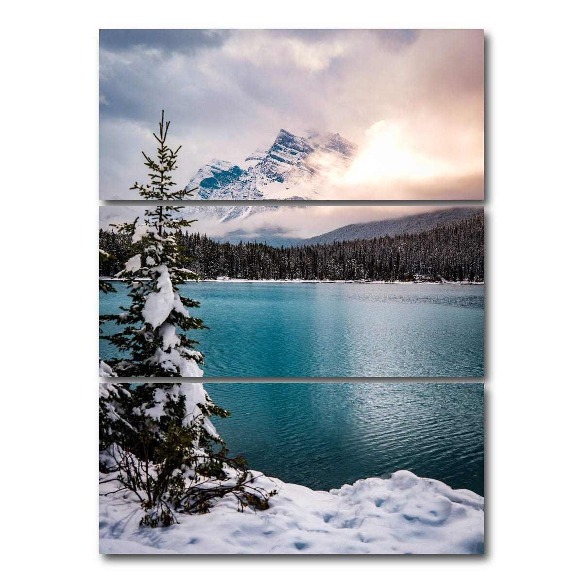 AUTO-MOCKUP WHITE | Winter Wonderland | 3 Piece | Gallery Wrap Canvas | group=8x18_stacked