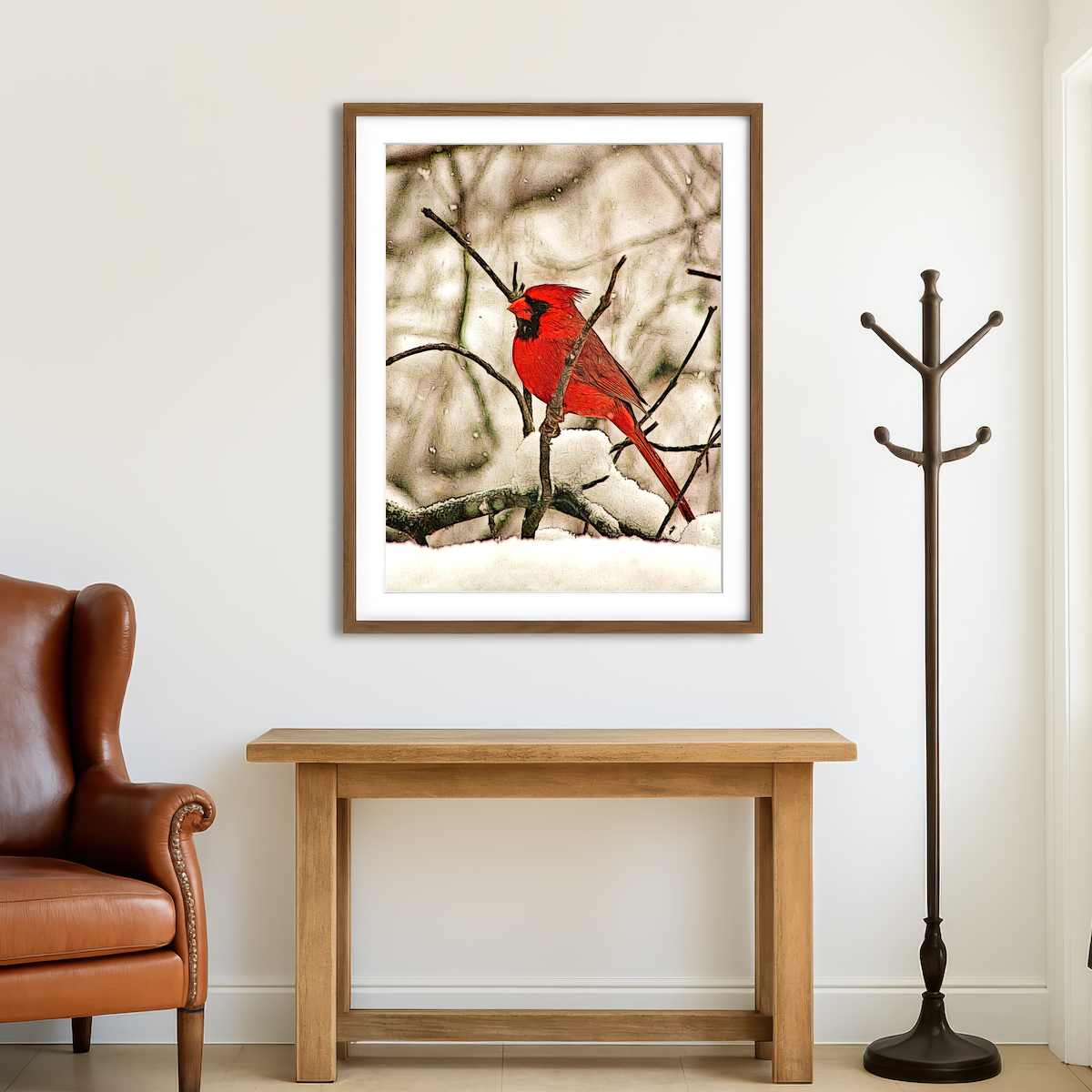 AUTO-MOCKUP ROOM | Winter's Perch Wall Art
