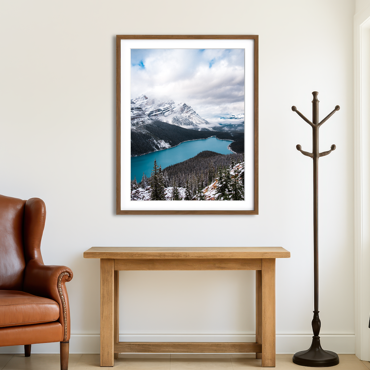 AUTO-MOCKUP ROOM | Wintry Peyto Lake Wall Art