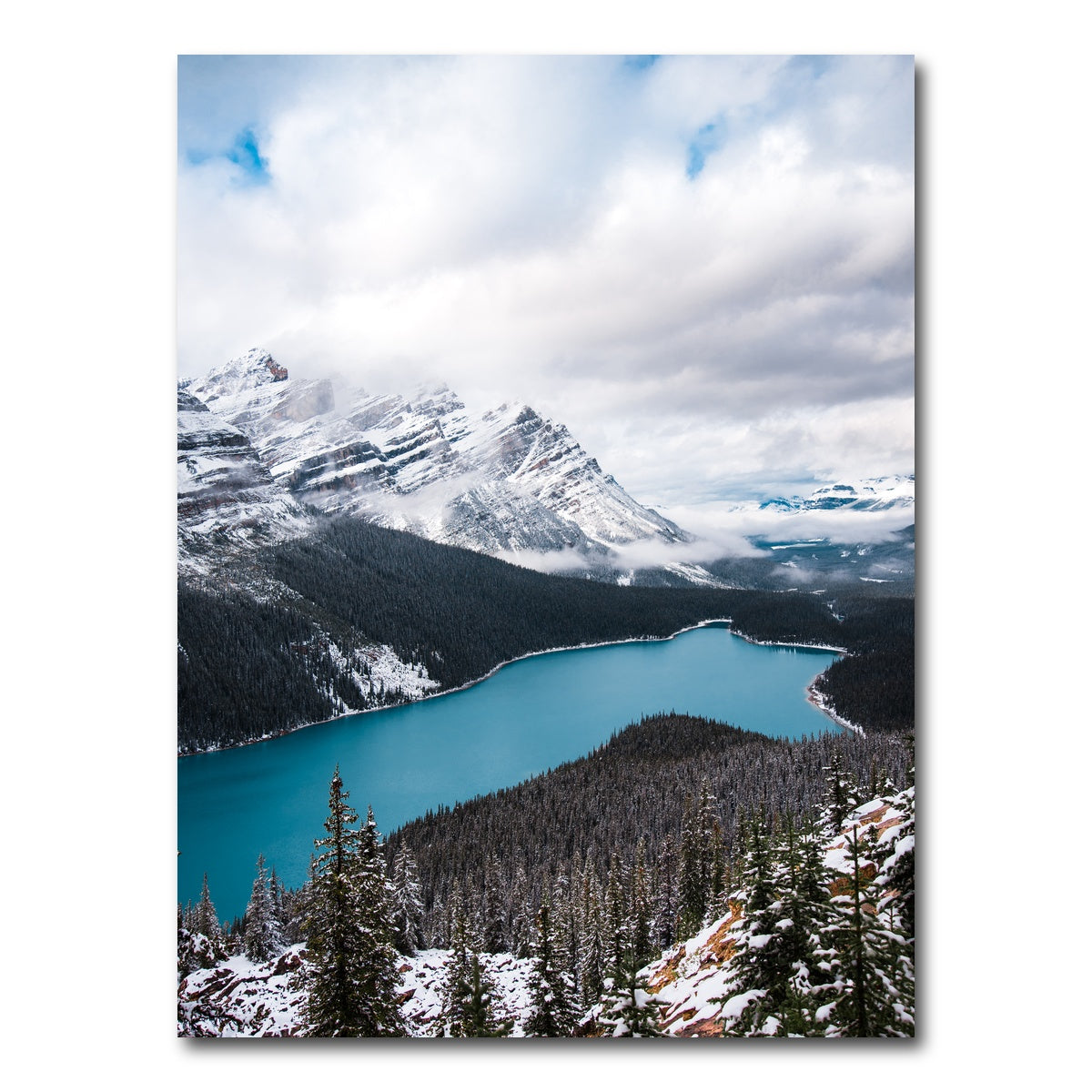 AUTO-MOCKUP WHITE | Wintry Peyto Lake | 1 Piece | Gallery Wrap Canvas | group=3x4