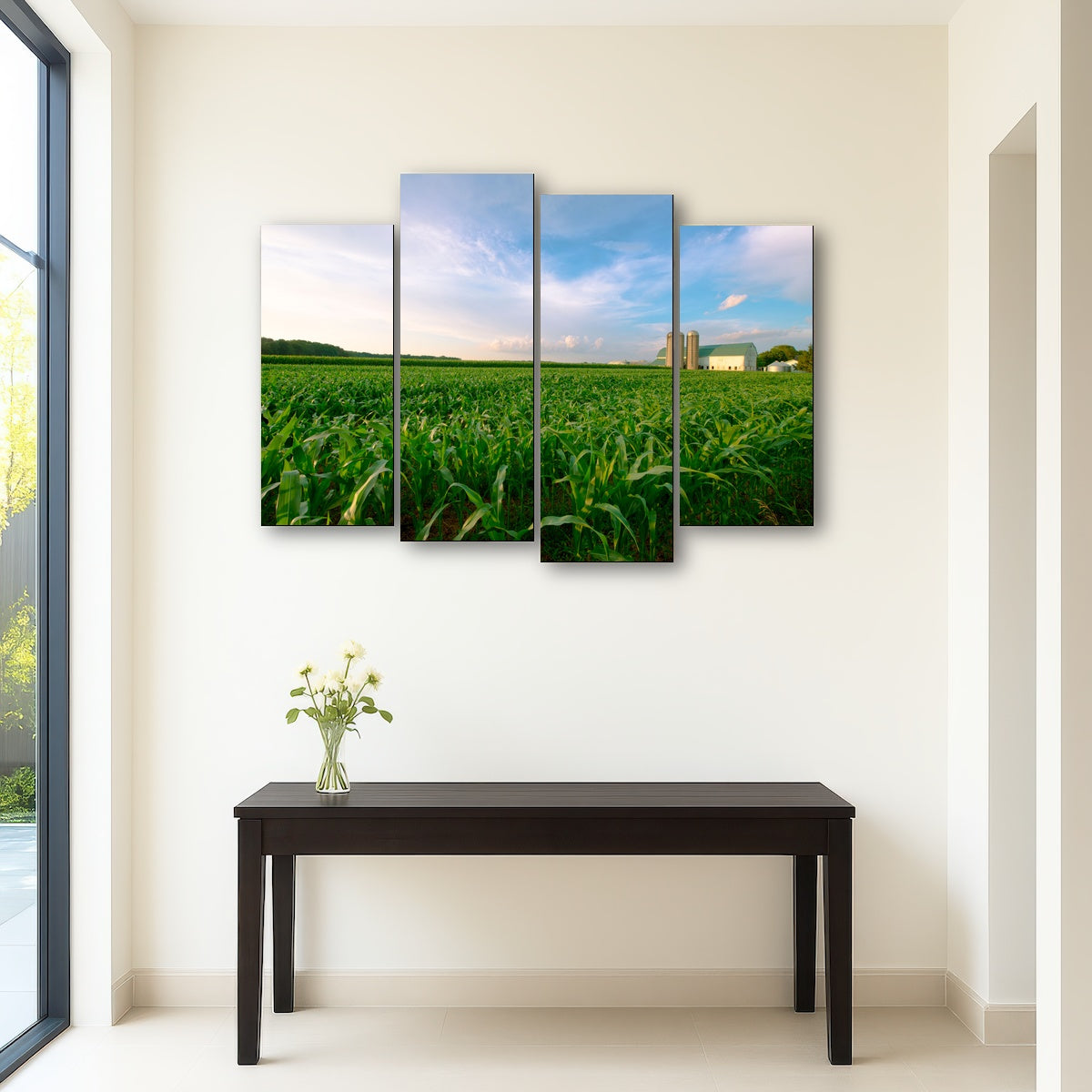 AUTO-MOCKUP ROOM | Wisconsin Dairy Farm by Field of Corn