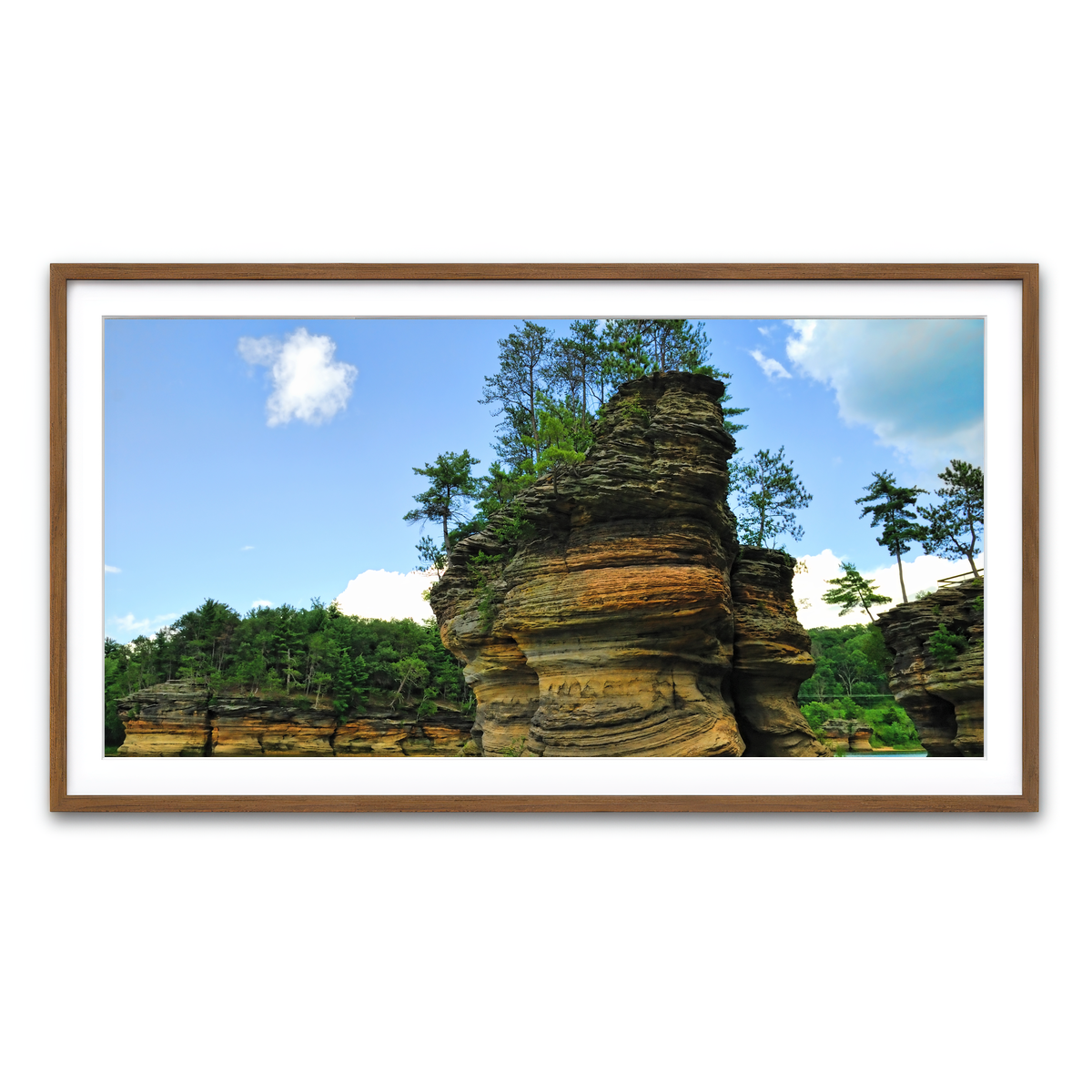 Framed Print 2x1 Walnut