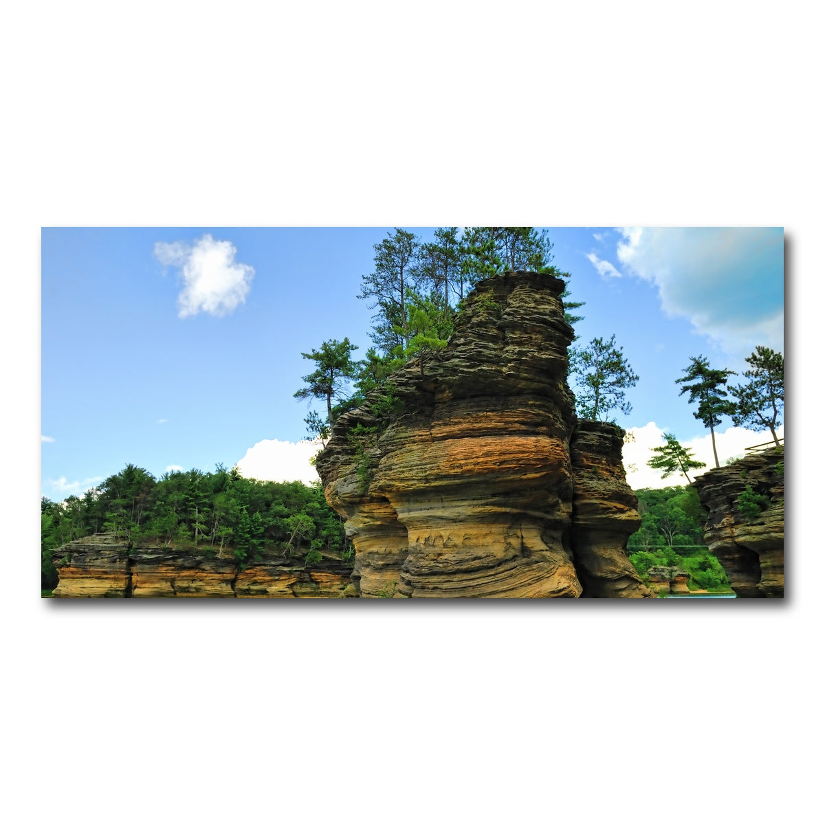 AUTO-MOCKUP WHITE | Wisconsin Dells sandstone formation | 1 Piece | Gallery Wrap Canvas | group=2x1