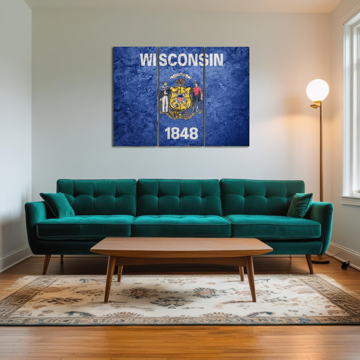 AUTO-MOCKUP ROOM | Wisconsin Flag Grunge