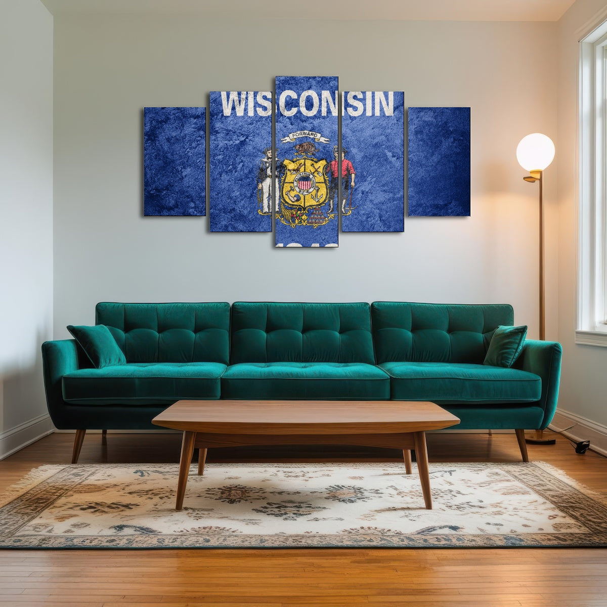 AUTO-MOCKUP ROOM | Wisconsin Flag Grunge