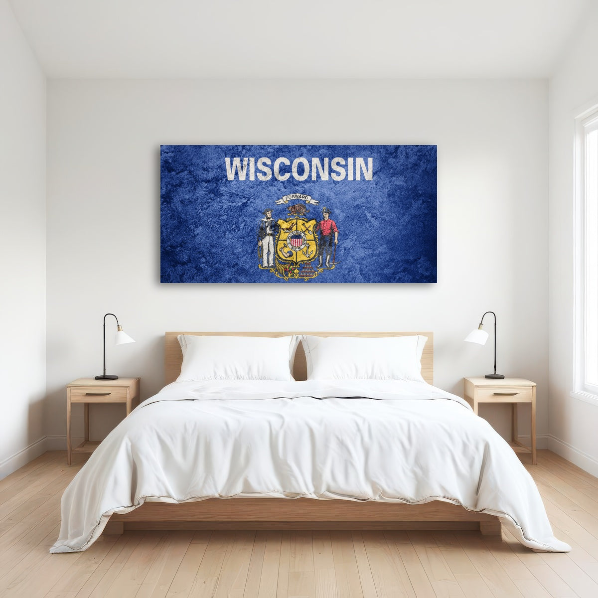 AUTO-MOCKUP ROOM | Wisconsin Flag Grunge