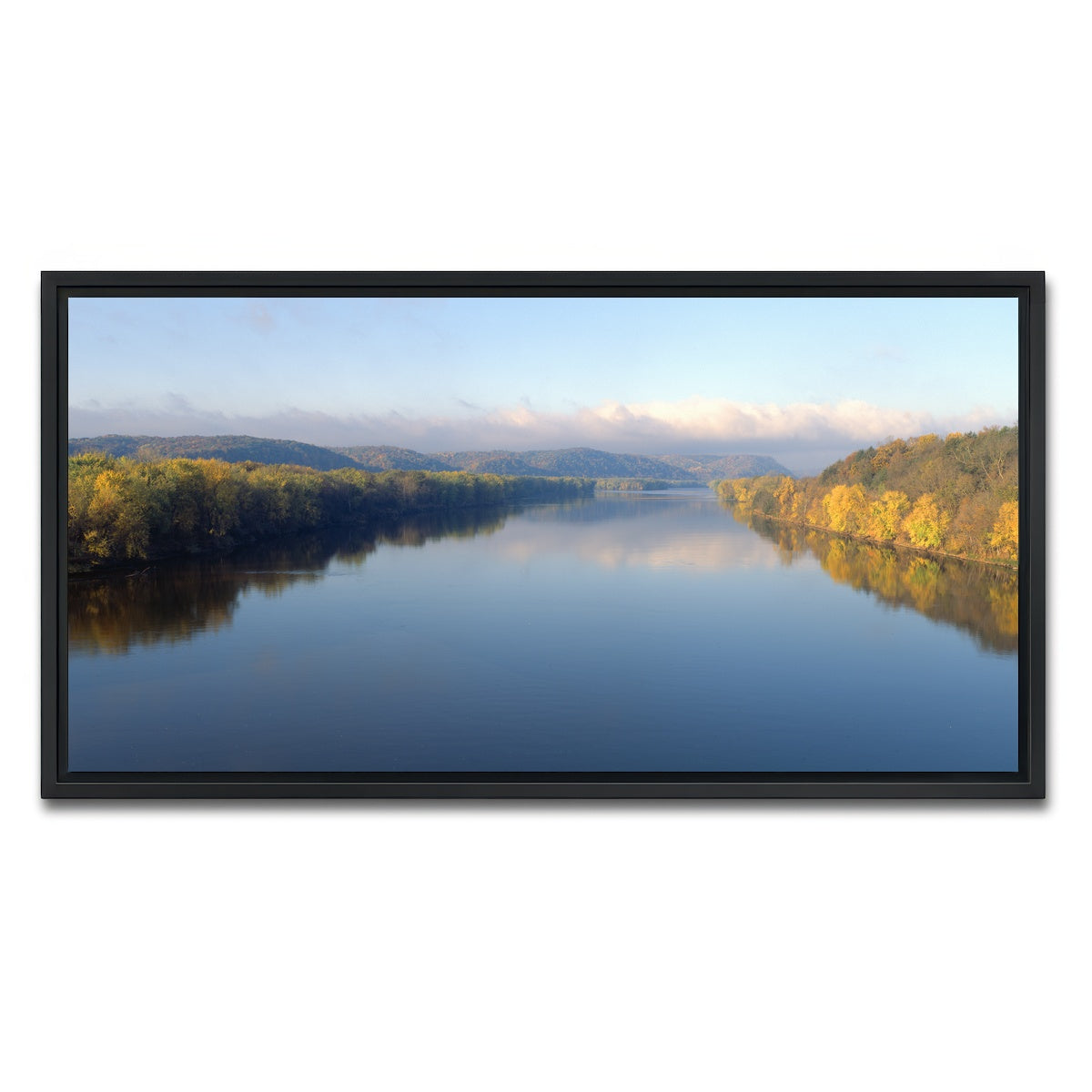 AUTO-MOCKUP WHITE | Wisconsin River | 1 Piece | Black Framed Canvas | group=2x1