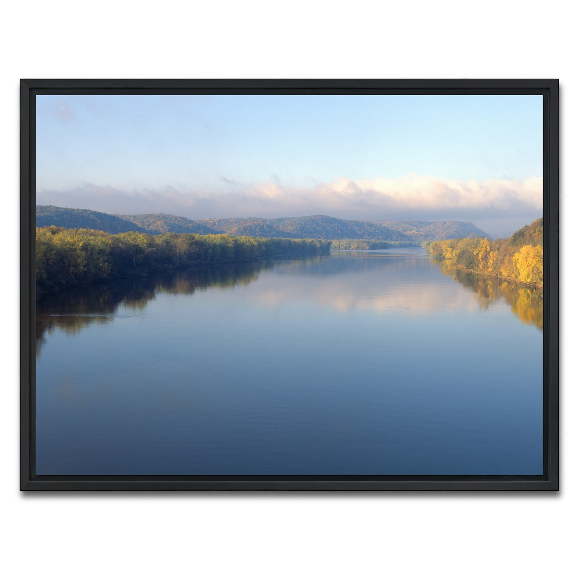 AUTO-MOCKUP WHITE | Wisconsin River | 1 Piece | Black Framed Canvas | group=4x3