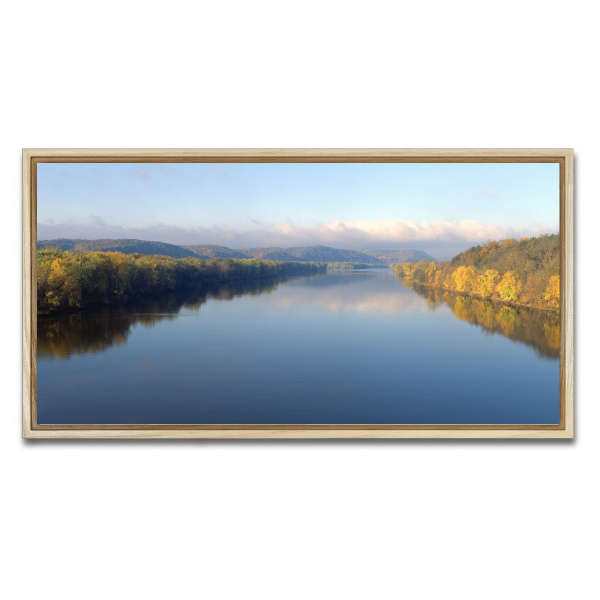 AUTO-MOCKUP WHITE | Wisconsin River | 1 Piece | Natural Framed Canvas | group=2x1