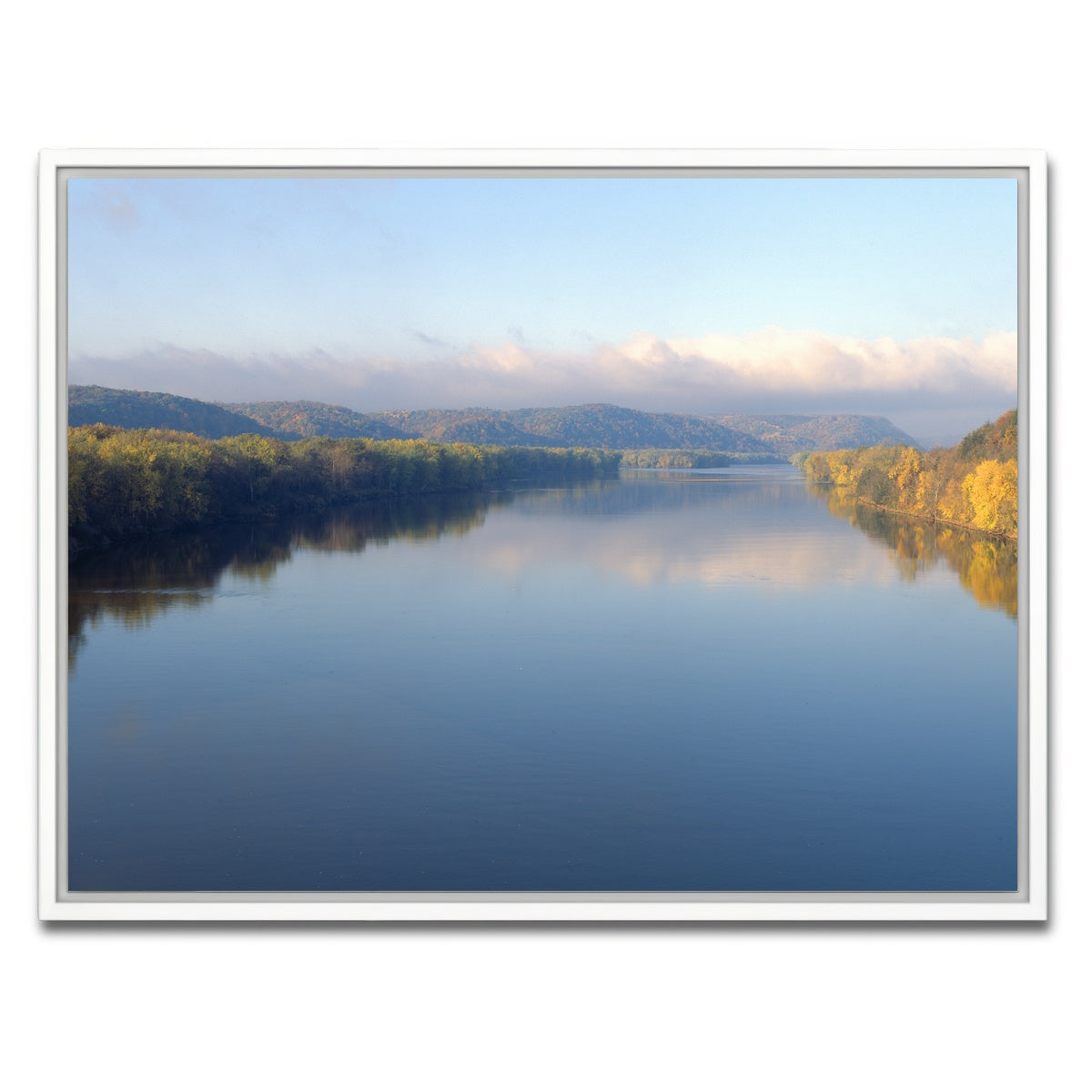 AUTO-MOCKUP WHITE | Wisconsin River | 1 Piece | White Framed Canvas | group=4x3