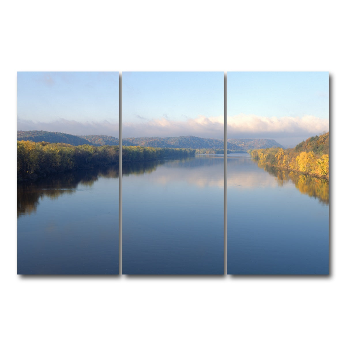 AUTO-MOCKUP WHITE | Wisconsin River | 3 Piece | Gallery Wrap Canvas | group=12x24