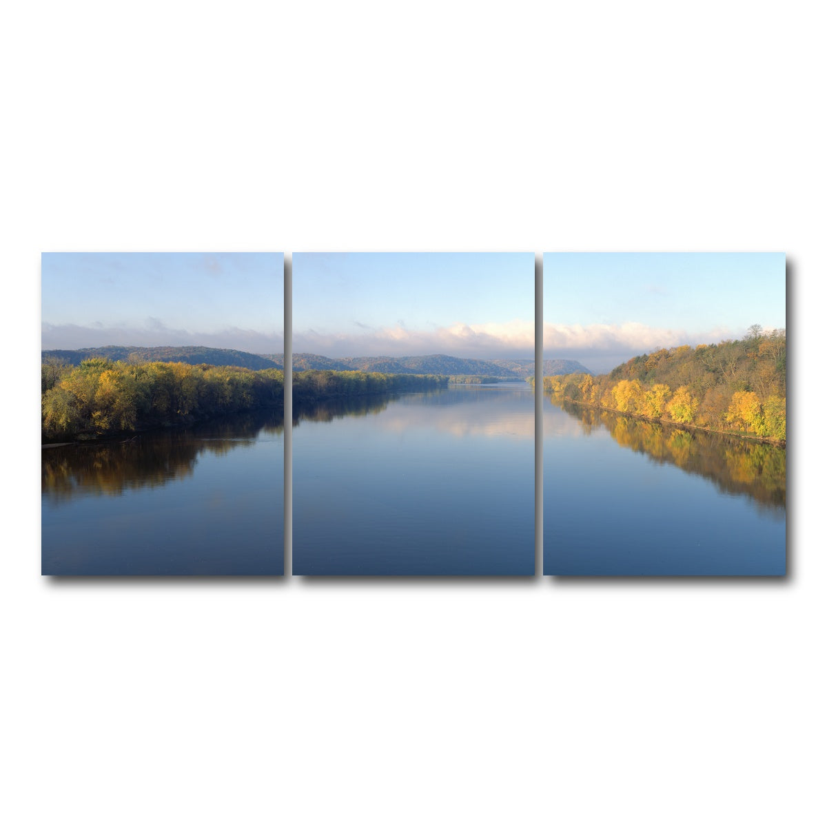 AUTO-MOCKUP WHITE | Wisconsin River | 3 Piece | Gallery Wrap Canvas | group=18x24