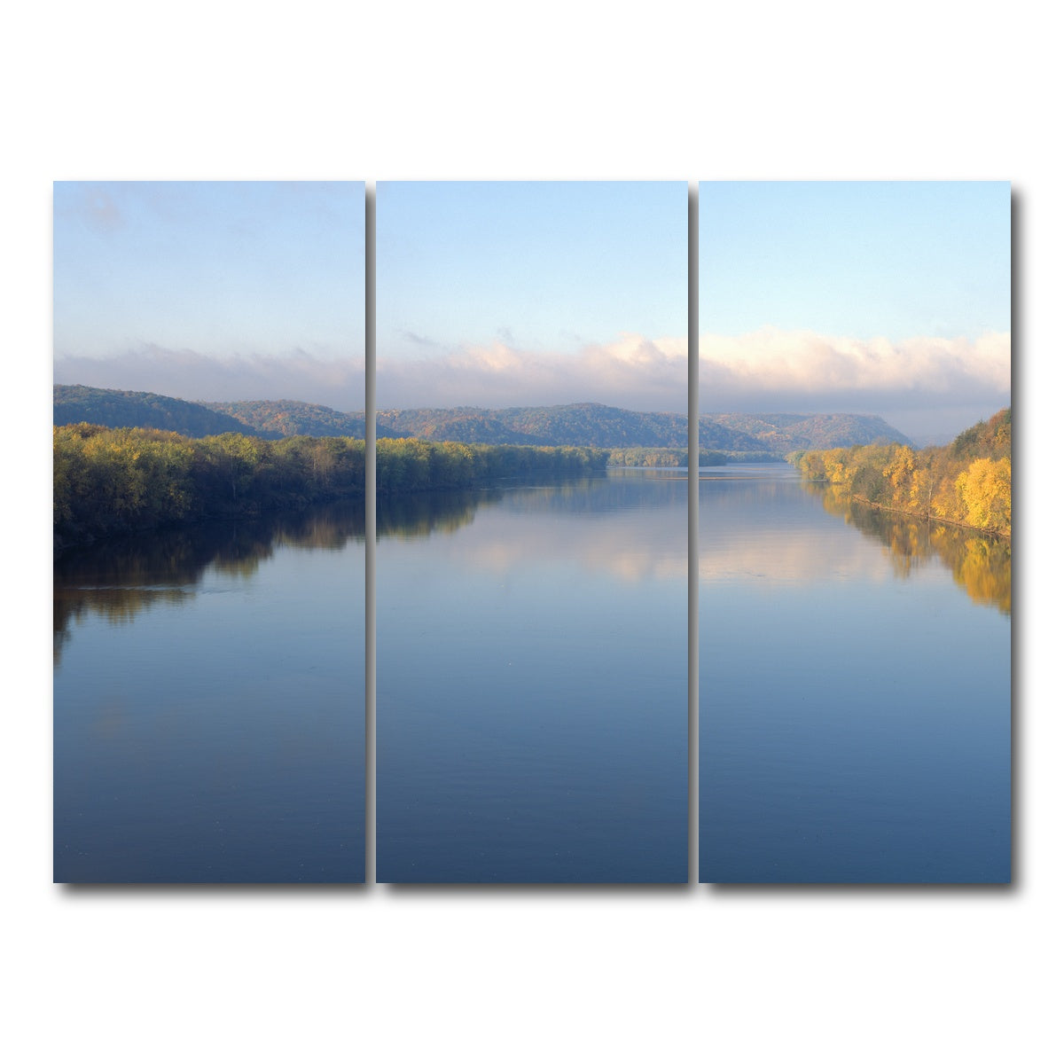 AUTO-MOCKUP WHITE | Wisconsin River | 3 Piece | Gallery Wrap Canvas | group=8x18
