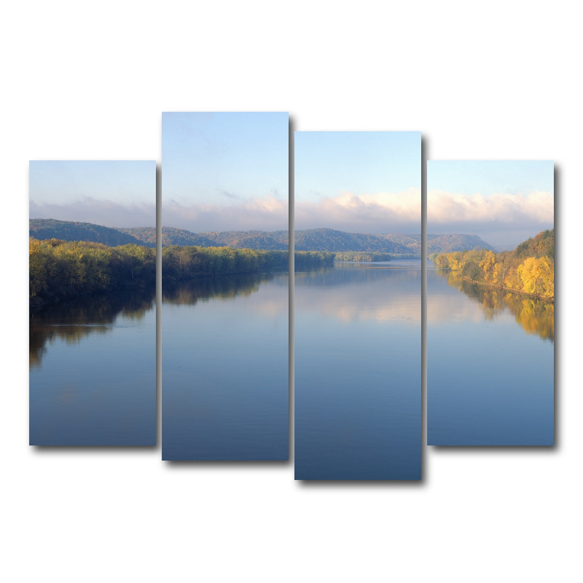 AUTO-MOCKUP WHITE | Wisconsin River | 4 Piece | Gallery Wrap Canvas | group=4_normal