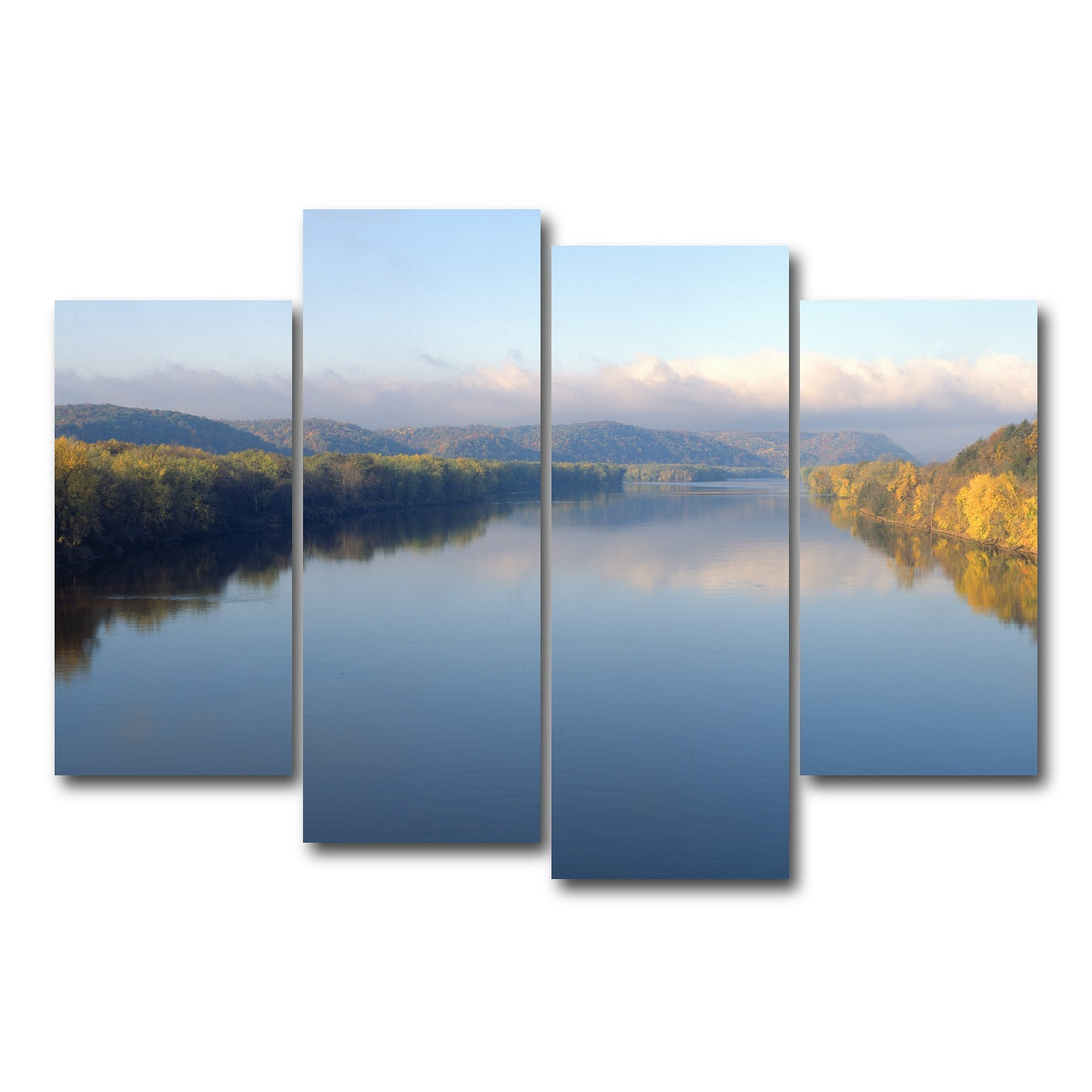 AUTO-MOCKUP WHITE | Wisconsin River | 4 Piece | Gallery Wrap Canvas | group=4_short
