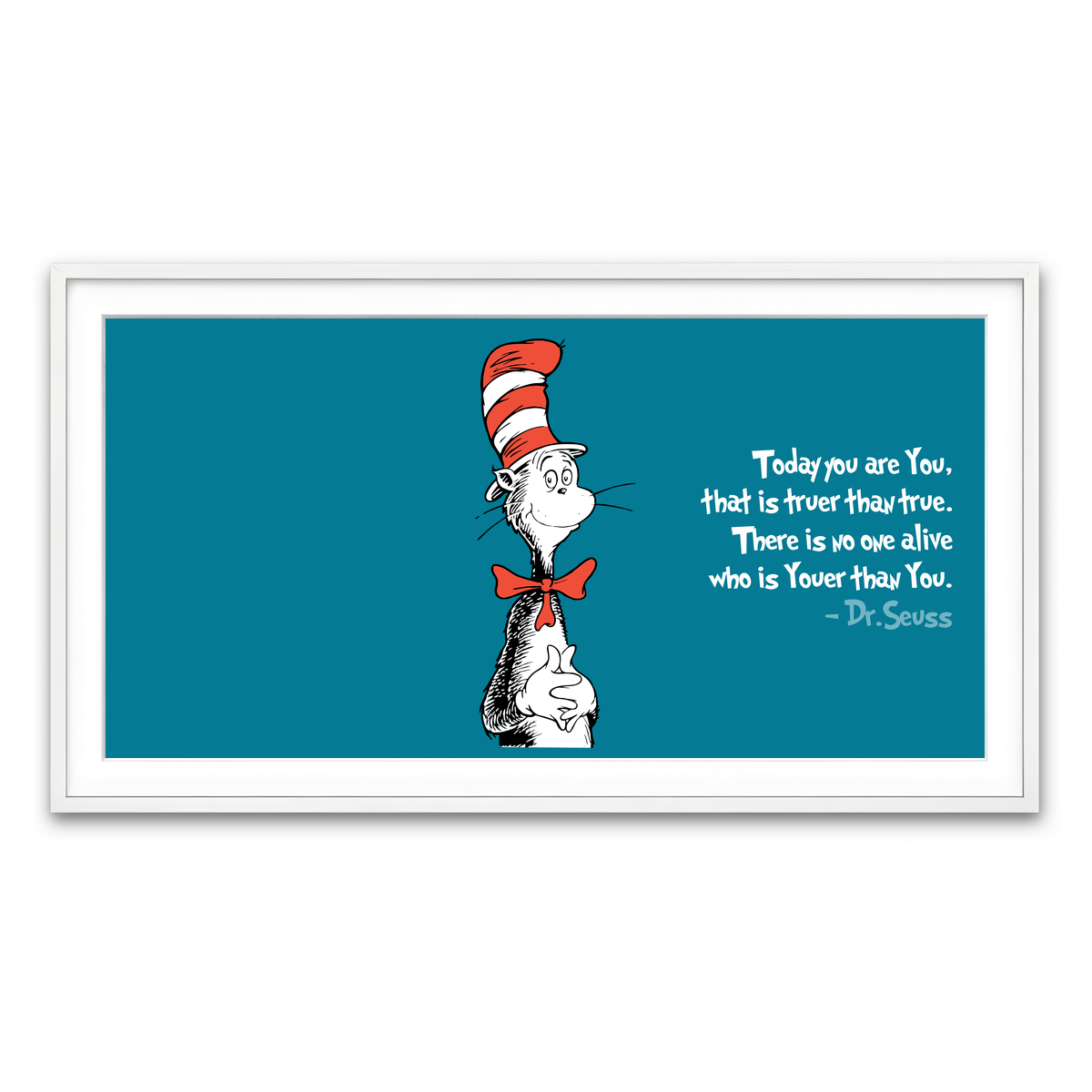 Framed Print 2x1 White