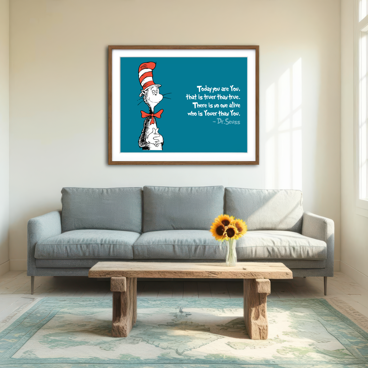 AUTO-MOCKUP ROOM | Wise Cat Wall Art
