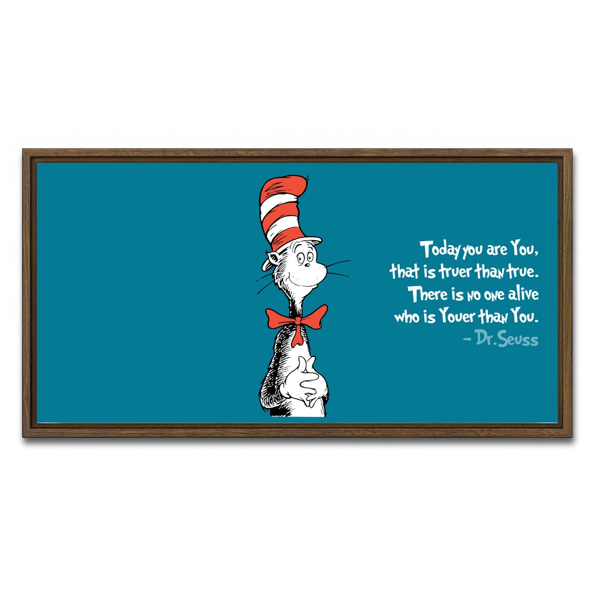 AUTO-MOCKUP WHITE | Wise Cat | 1 Piece | Walnut Framed Canvas | group=2x1