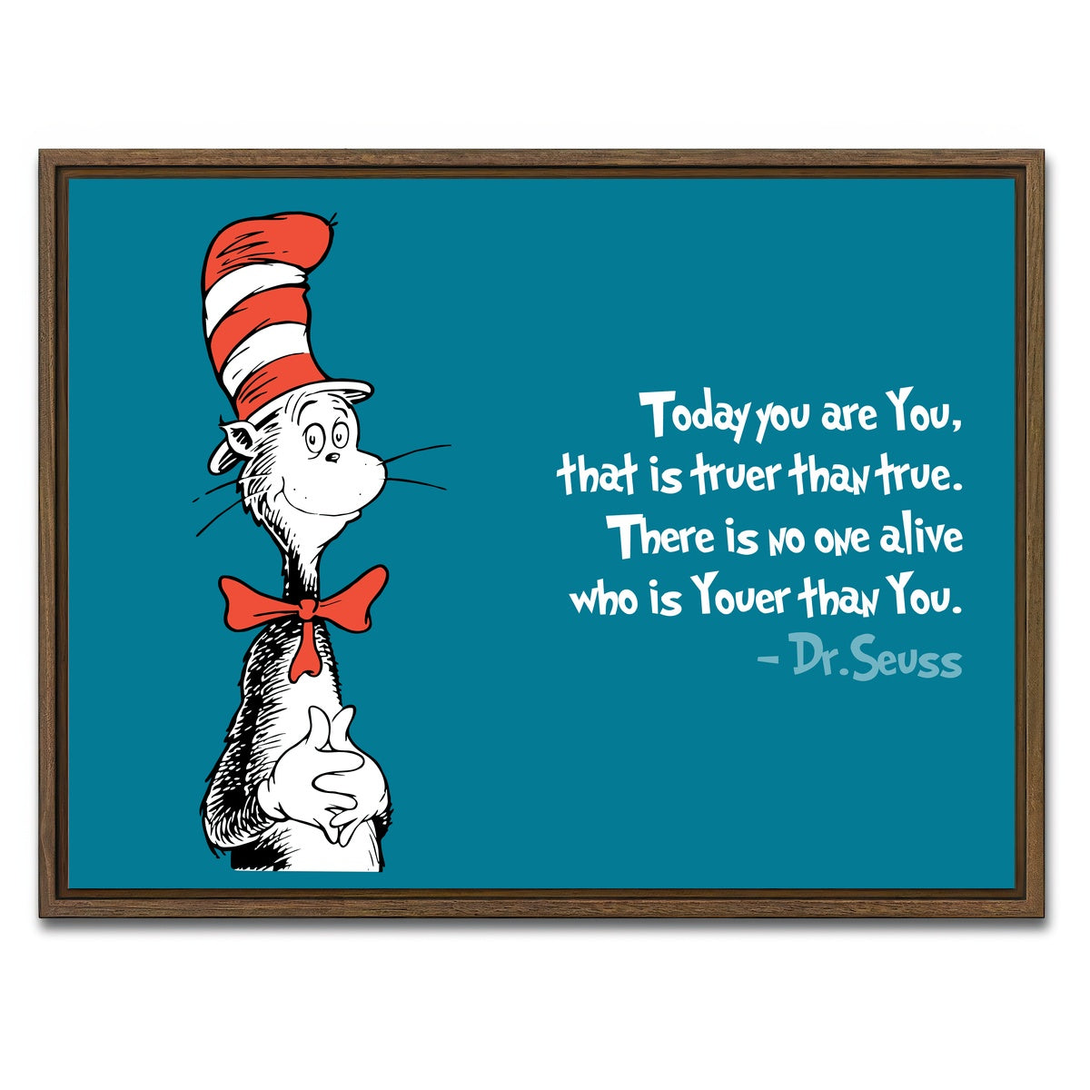 AUTO-MOCKUP WHITE | Wise Cat | 1 Piece | Walnut Framed Canvas | group=4x3