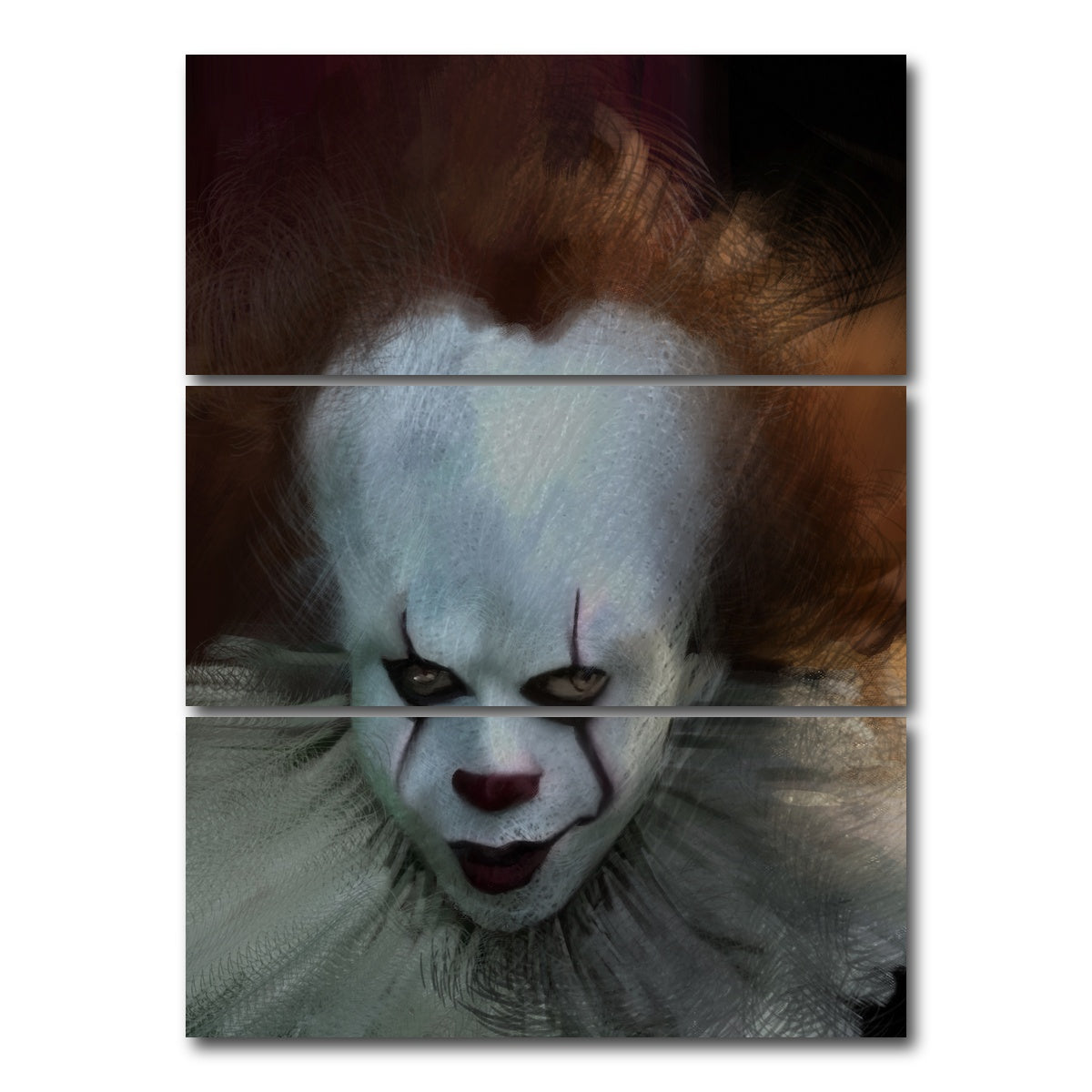 AUTO-MOCKUP WHITE | Wise Stare | 3 Piece | Gallery Wrap Canvas | group=8x18_stacked