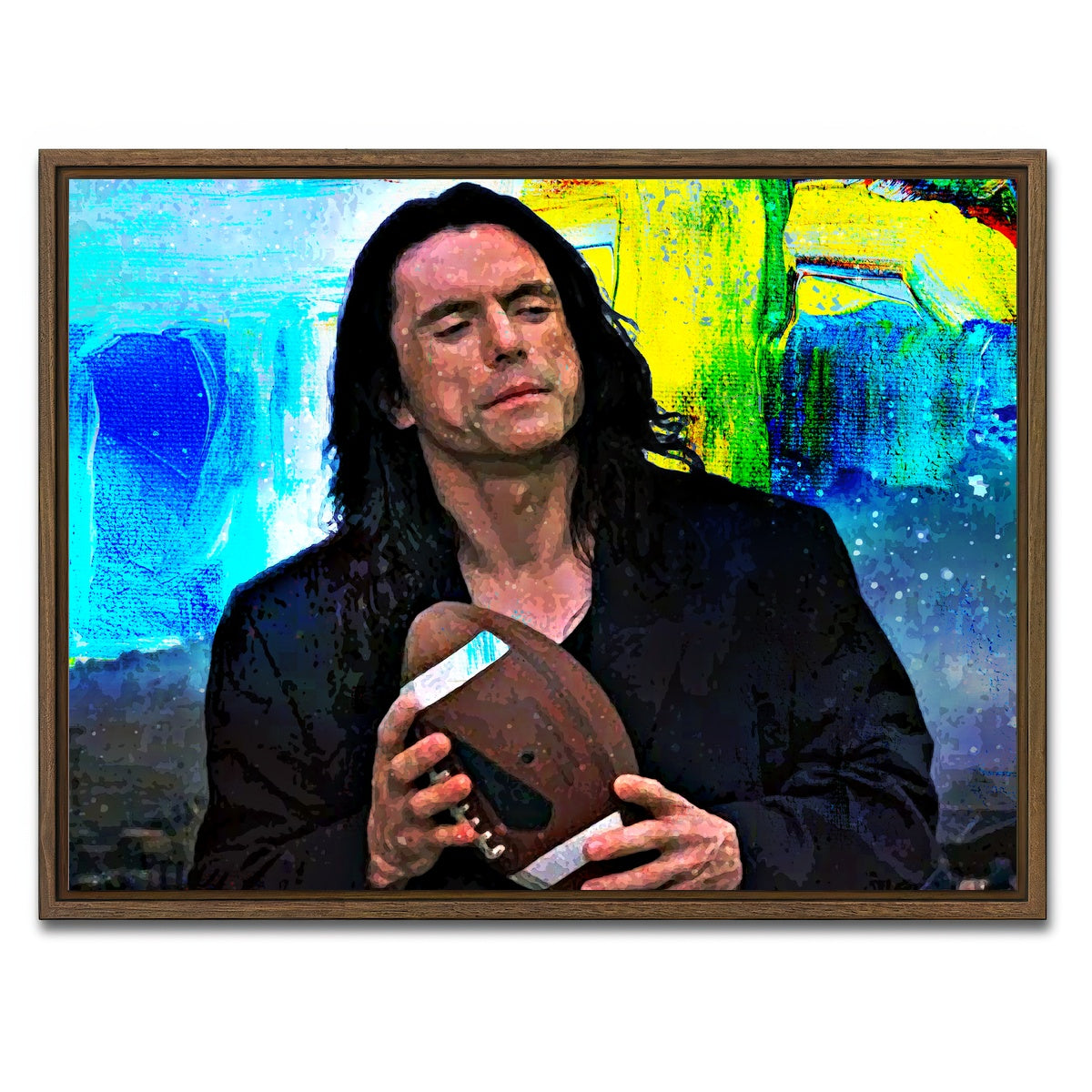 AUTO-MOCKUP WHITE | Wiseau | 1 Piece | Walnut Framed Canvas | group=4x3