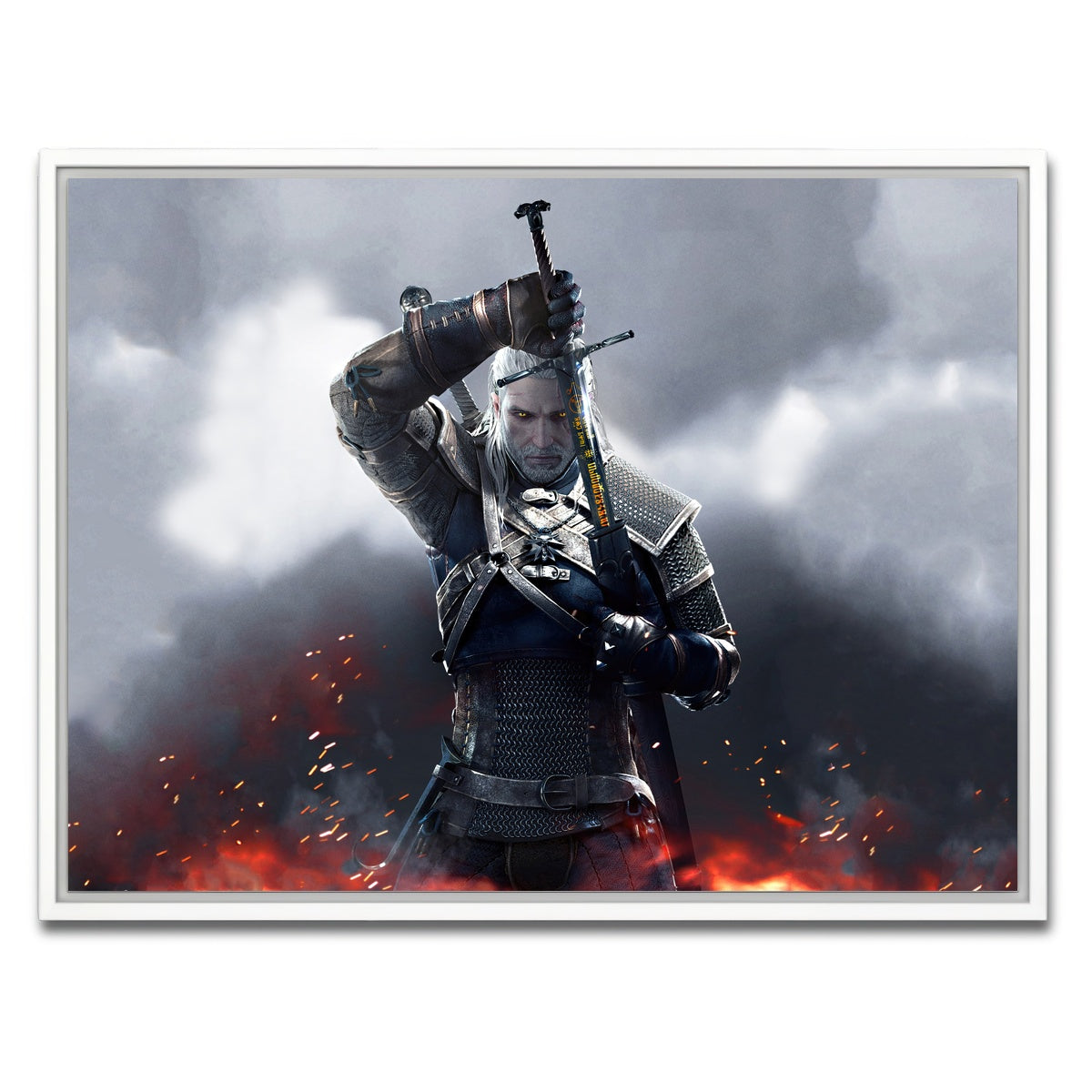 AUTO-MOCKUP WHITE | Witcher | 1 Piece | White Framed Canvas | group=4x3