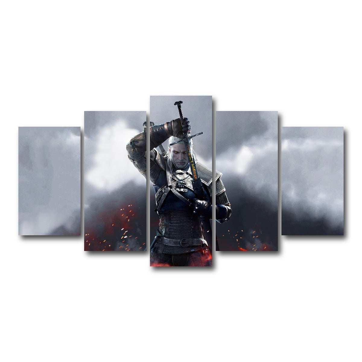 AUTO-MOCKUP WHITE | Witcher | 5 Piece | Gallery Wrap Canvas | group=5_normal