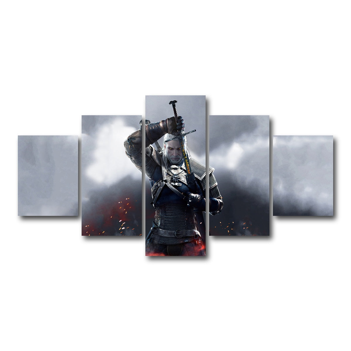 AUTO-MOCKUP WHITE | Witcher | 5 Piece | Gallery Wrap Canvas | group=5_short