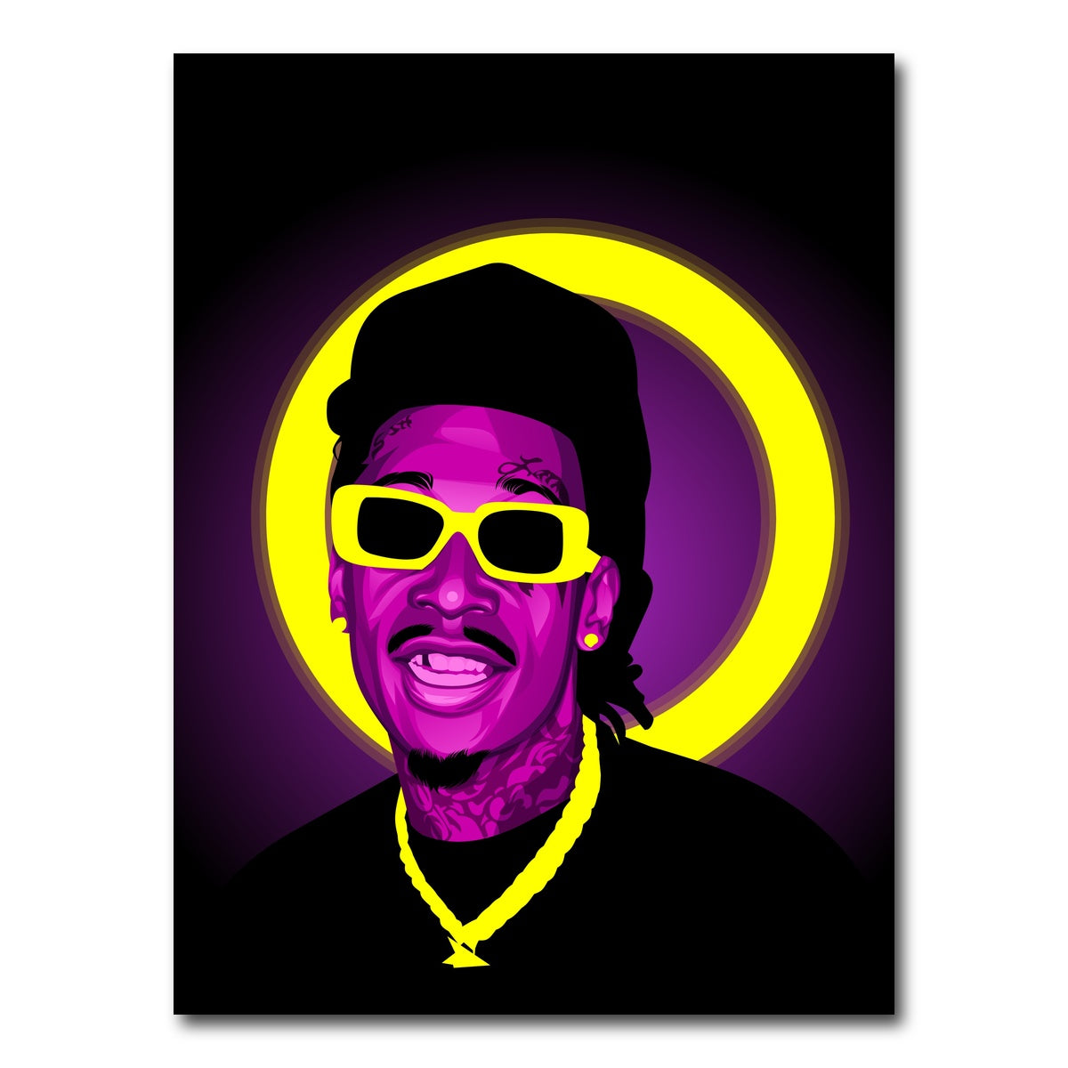 AUTO-MOCKUP WHITE | Wiz Khalifa | 1 Piece | Gallery Wrap Canvas | group=3x4