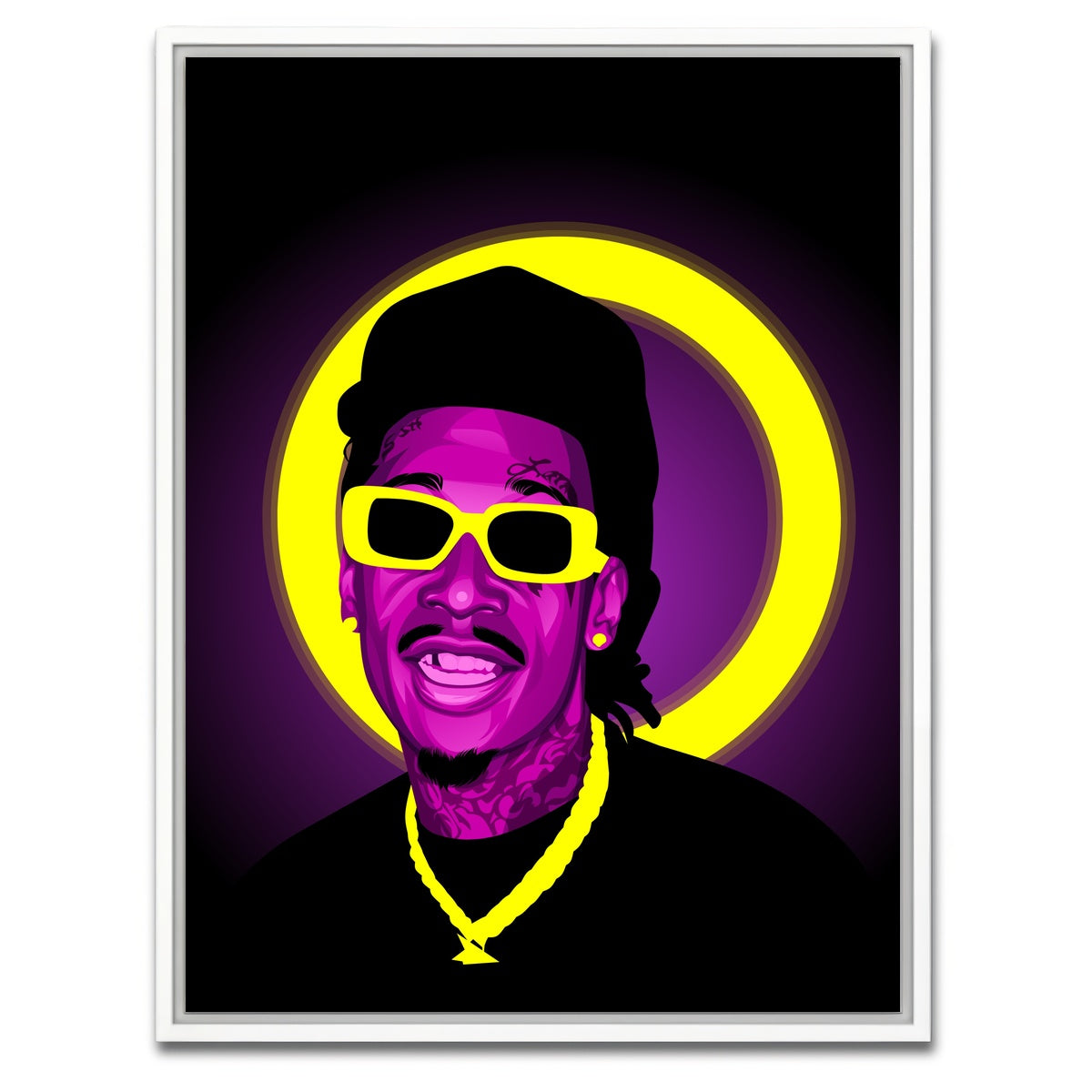 AUTO-MOCKUP WHITE | Wiz Khalifa | 1 Piece | White Framed Canvas | group=3x4