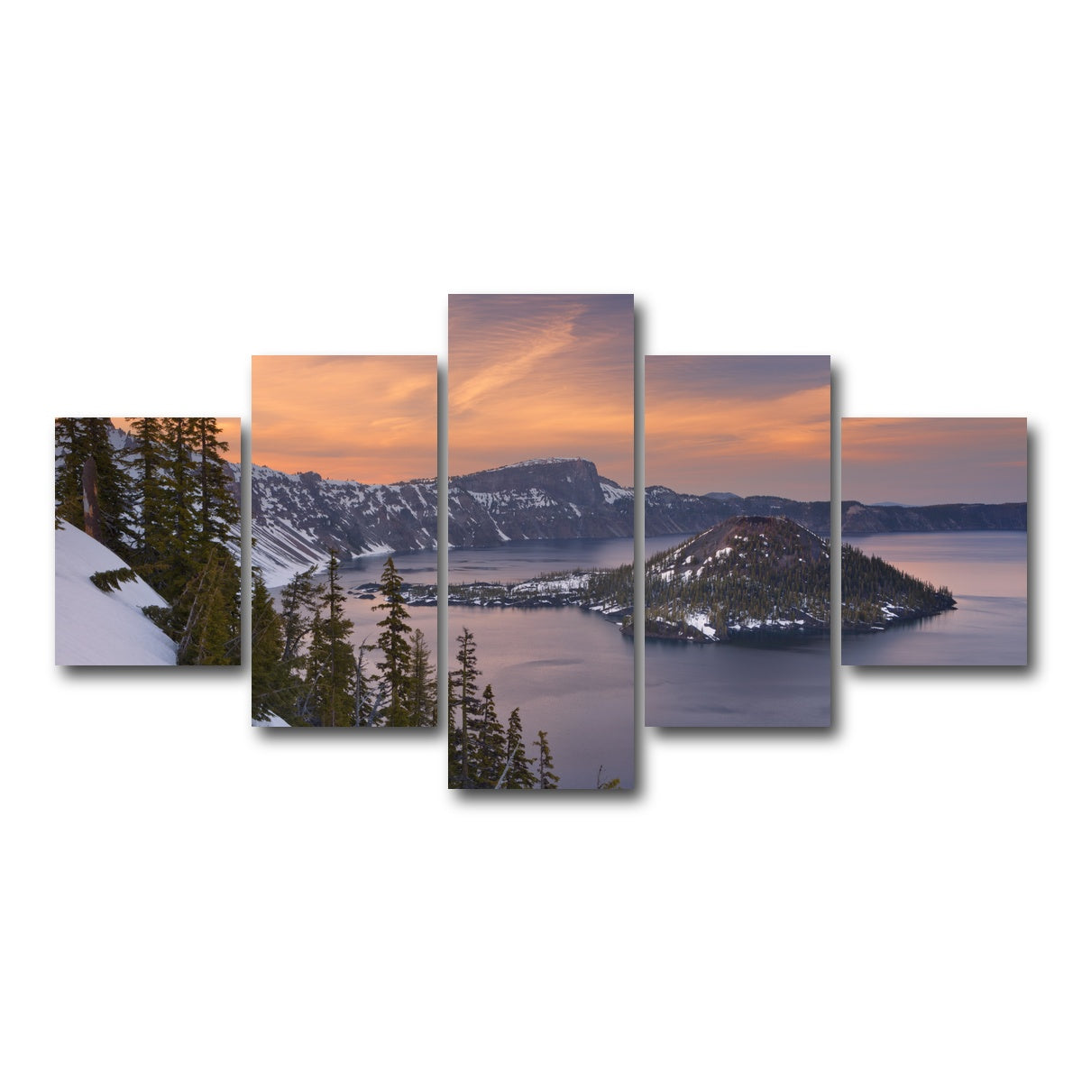 AUTO-MOCKUP WHITE | Wizard Island - Crater Lake | 5 Piece | Gallery Wrap Canvas | group=5_short