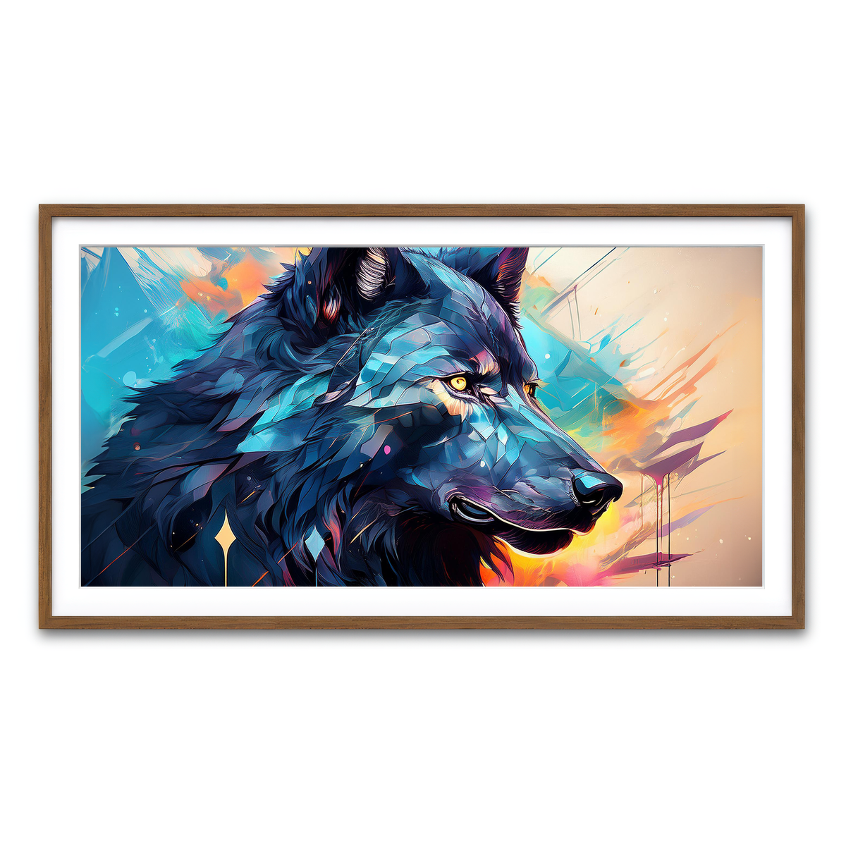 Framed Print 2x1 Walnut