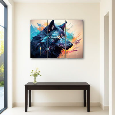 AUTO-MOCKUP ROOM | Wolf Abstract Painting