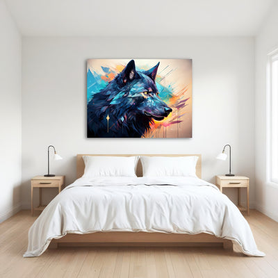 AUTO-MOCKUP ROOM | Wolf Abstract Painting