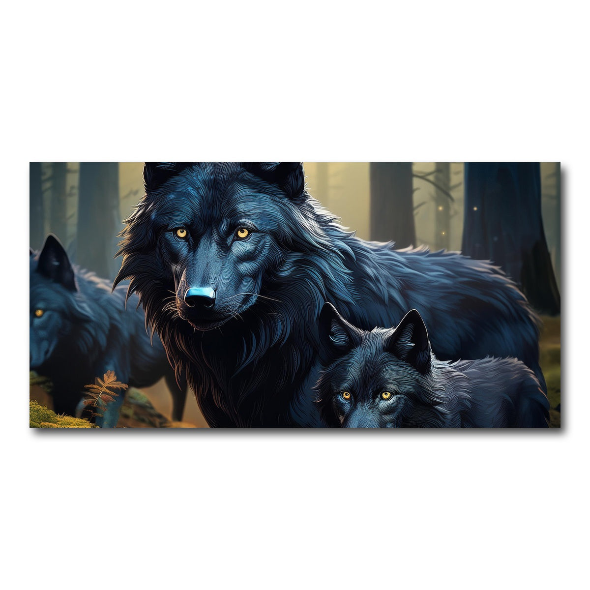 AUTO-MOCKUP WHITE | Wolf Family | 1 Piece | Gallery Wrap Canvas | group=2x1
