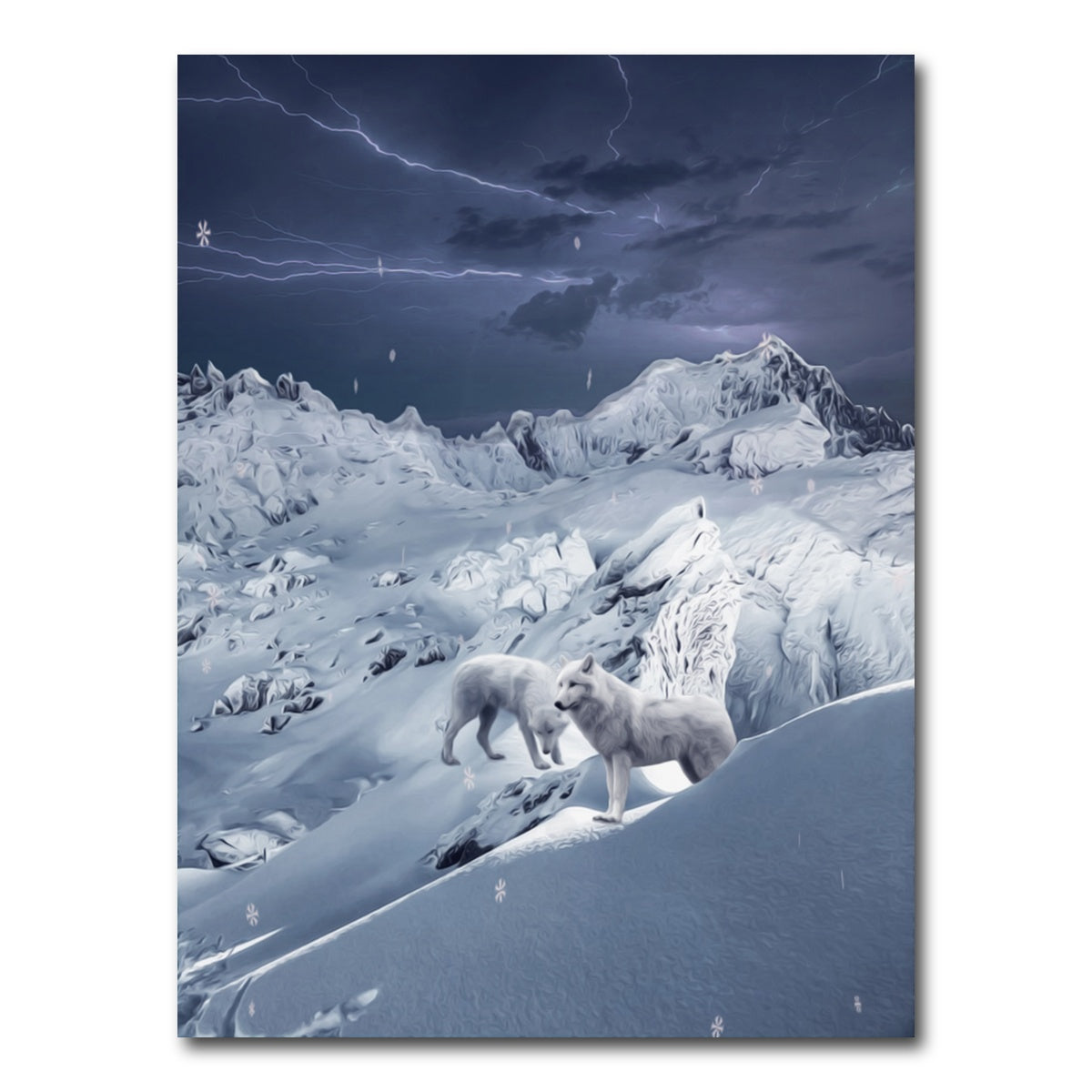 AUTO-MOCKUP WHITE | Wolf IceLand | 1 Piece | Gallery Wrap Canvas | group=3x4